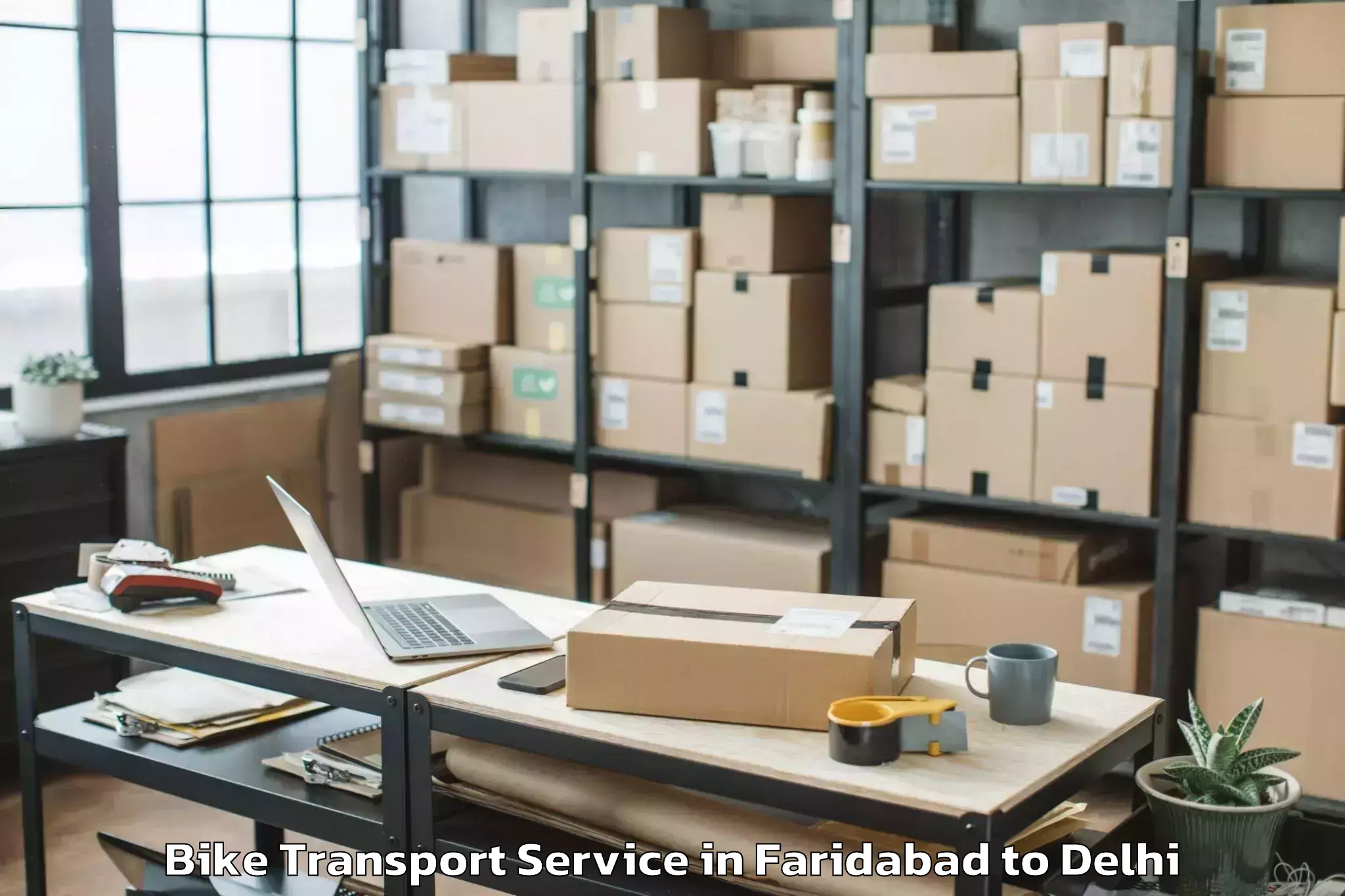 Book Faridabad to Civil Lines Bike Transport Online